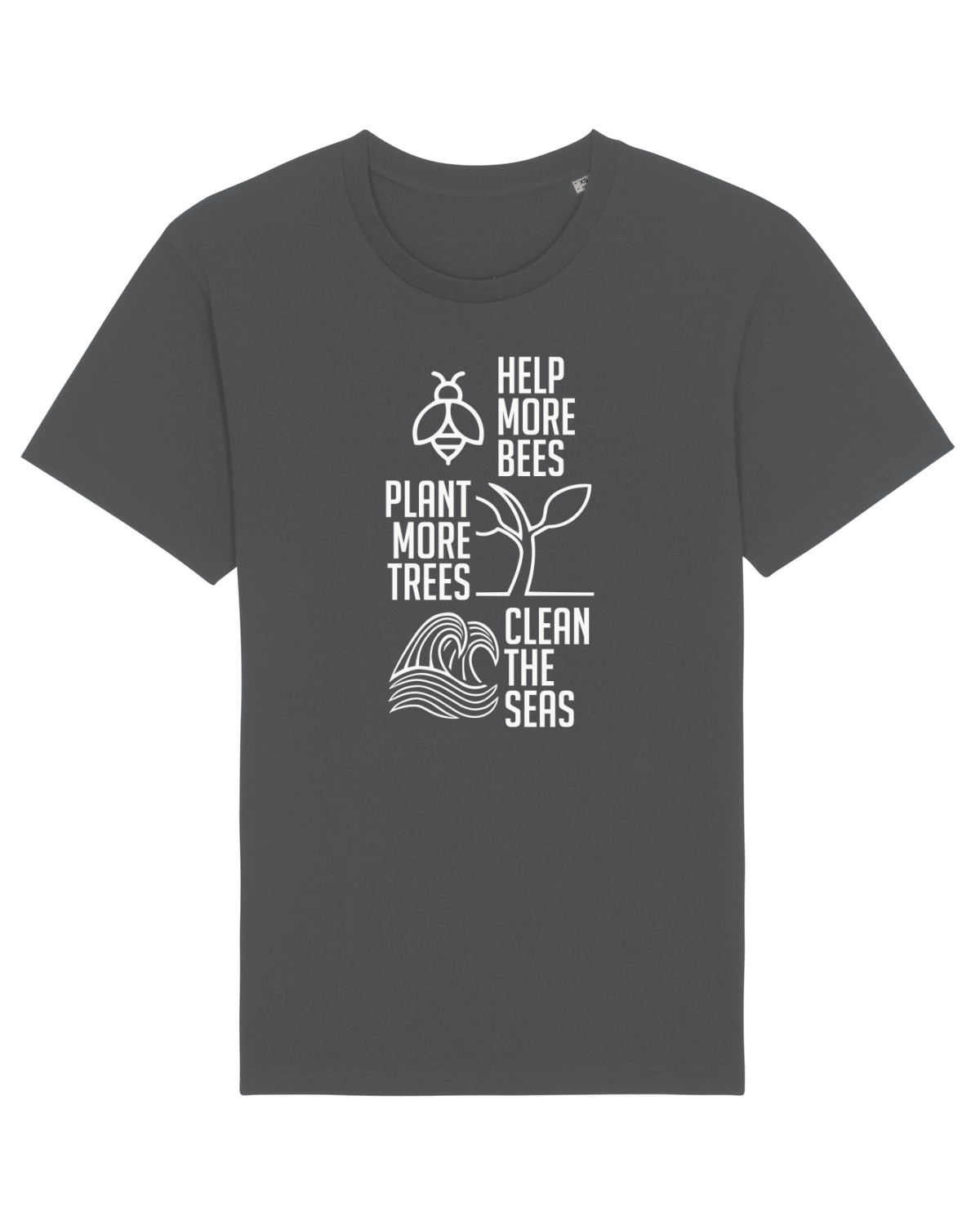 Tricou mânecă scurtă Unisex Rocker Anthracite
