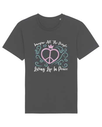 Imagine All The People Living Life In Peace Anthracite
