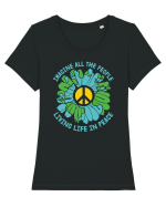 Living Life In Peace Tricou mânecă scurtă guler larg fitted Damă Expresser