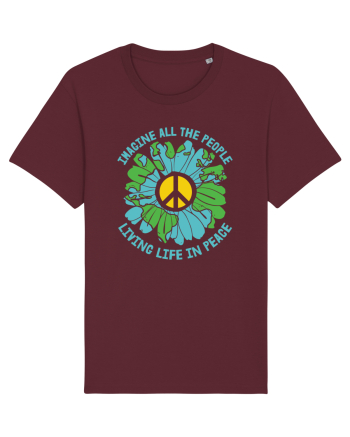 Living Life In Peace Burgundy