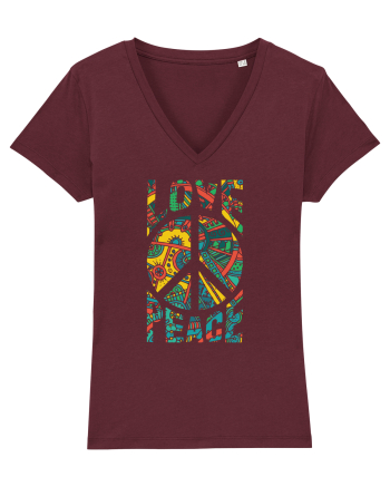 Love And Peace Burgundy