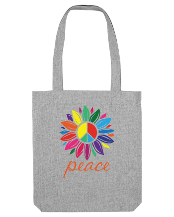 Peace Flower Heather Grey