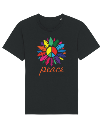 Peace Flower Black