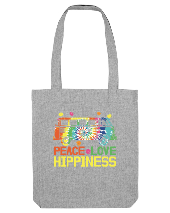 Peace Love Hippiness Heather Grey