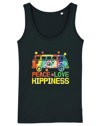 Peace Love Hippiness Black
