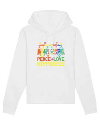 Peace Love Hippiness White