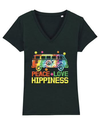 Peace Love Hippiness Black