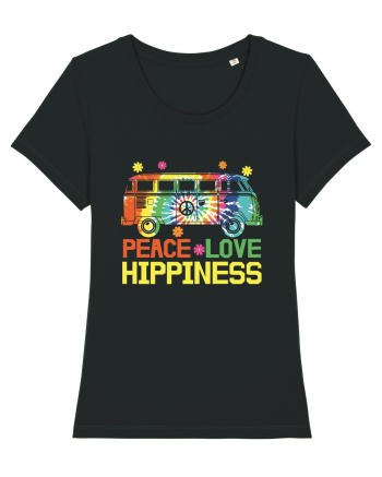 Peace Love Hippiness Black