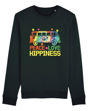 Peace Love Hippiness Black