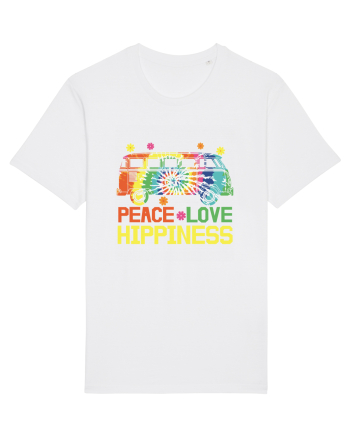 Peace Love Hippiness White