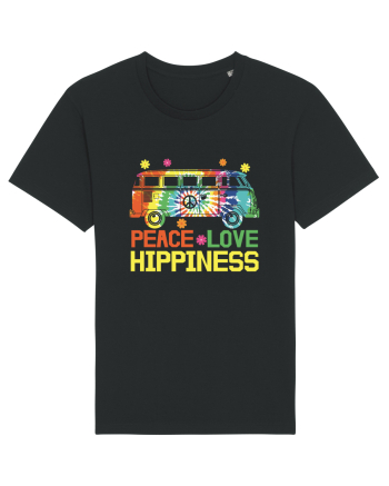 Peace Love Hippiness Black