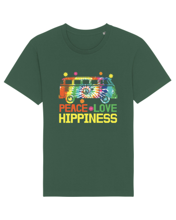 Peace Love Hippiness Bottle Green