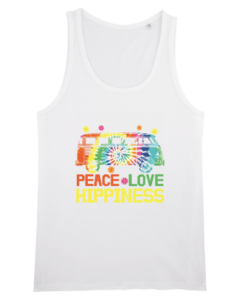 Peace Love Hippiness White