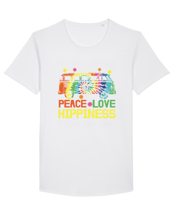Peace Love Hippiness White