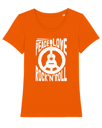 Peace Love Rock'N'Roll Bright Orange