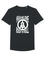 Peace Love Rock'N'Roll Tricou mânecă scurtă guler larg Bărbat Skater