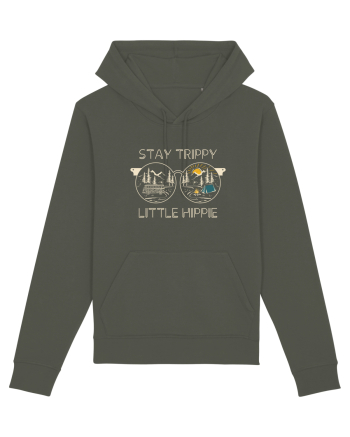 Stay Trippy Little Hippie Khaki
