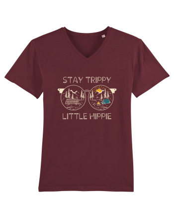 Stay Trippy Little Hippie Burgundy