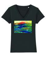 Noi orizonturi Tricou mânecă scurtă guler V Damă Evoker