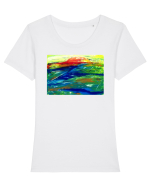 Noi orizonturi Tricou mânecă scurtă guler larg fitted Damă Expresser