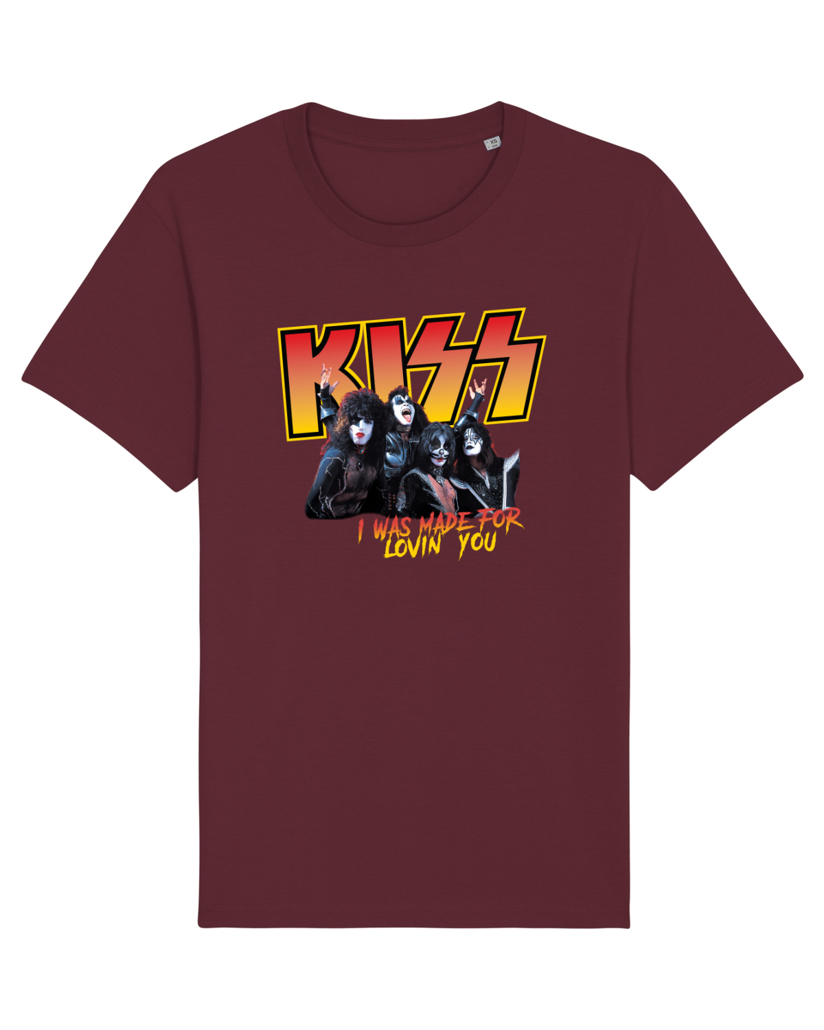 Tricou mânecă scurtă Unisex Rocker Burgundy