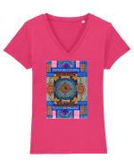 Roata universului Tricou mânecă scurtă guler V Damă Evoker