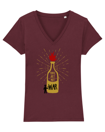make art not war Burgundy