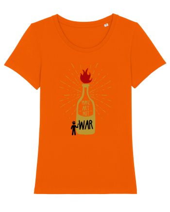 make art not war Bright Orange
