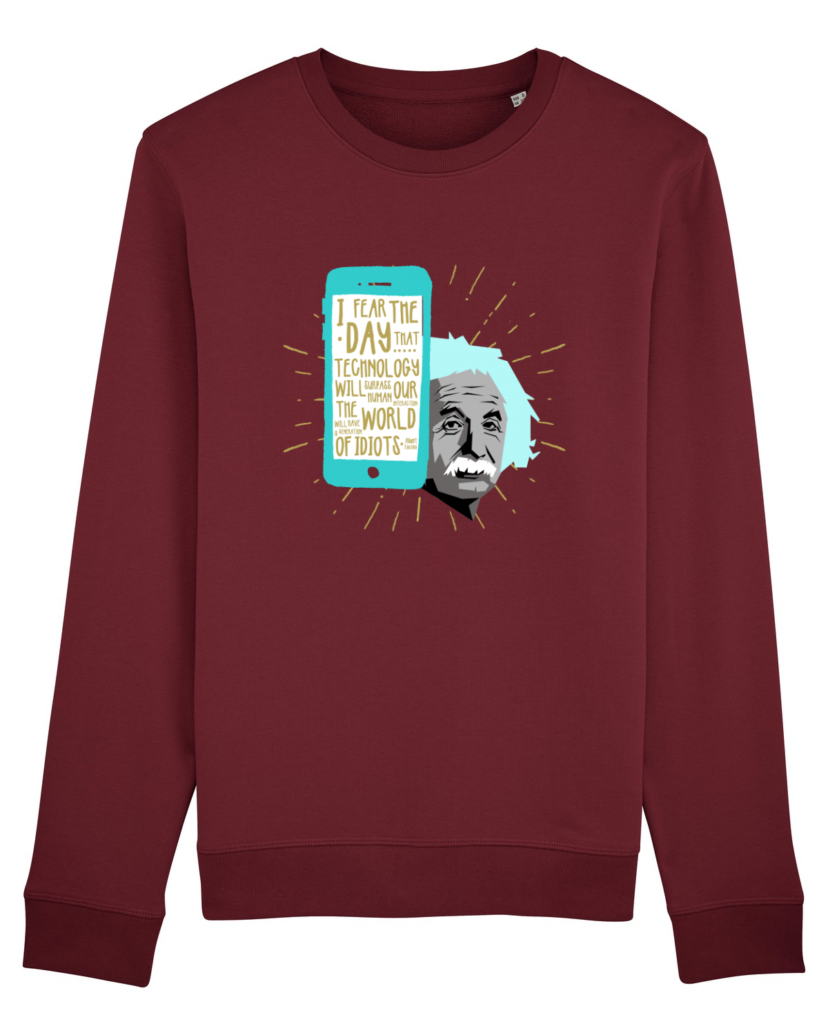 Bluză mânecă lungă Unisex Rise Burgundy
