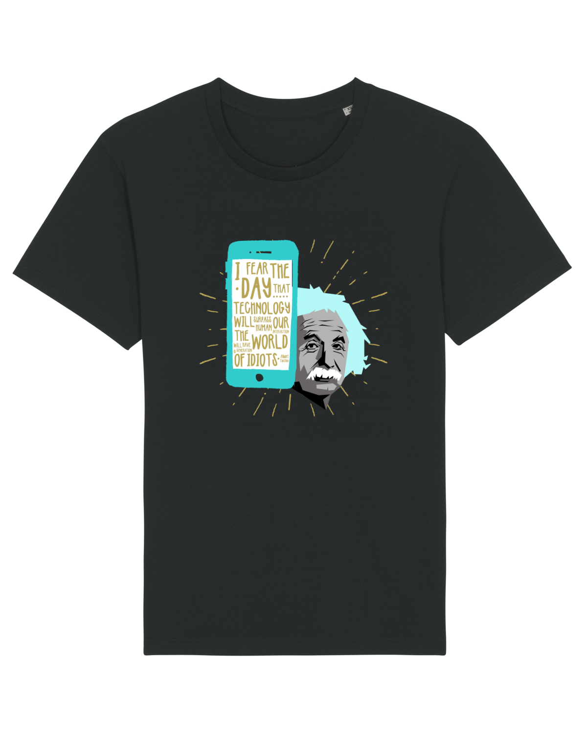 Tricou mânecă scurtă Unisex Rocker Black
