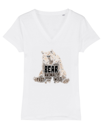 Bear WordArt White