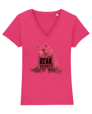 Bear WordArt Raspberry