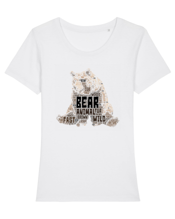 Bear WordArt White