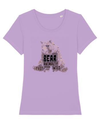 Bear WordArt Lavender Dawn