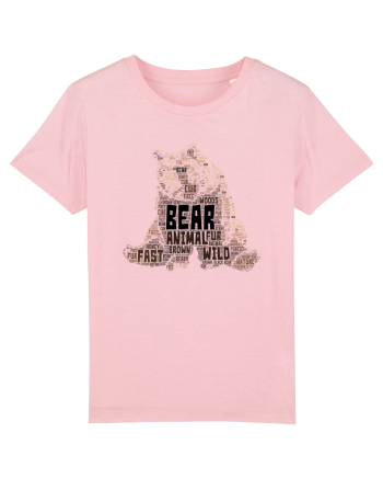 Bear WordArt Cotton Pink