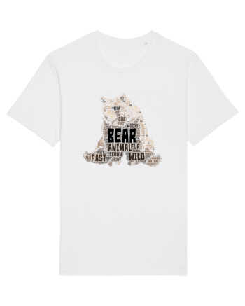 Bear WordArt White