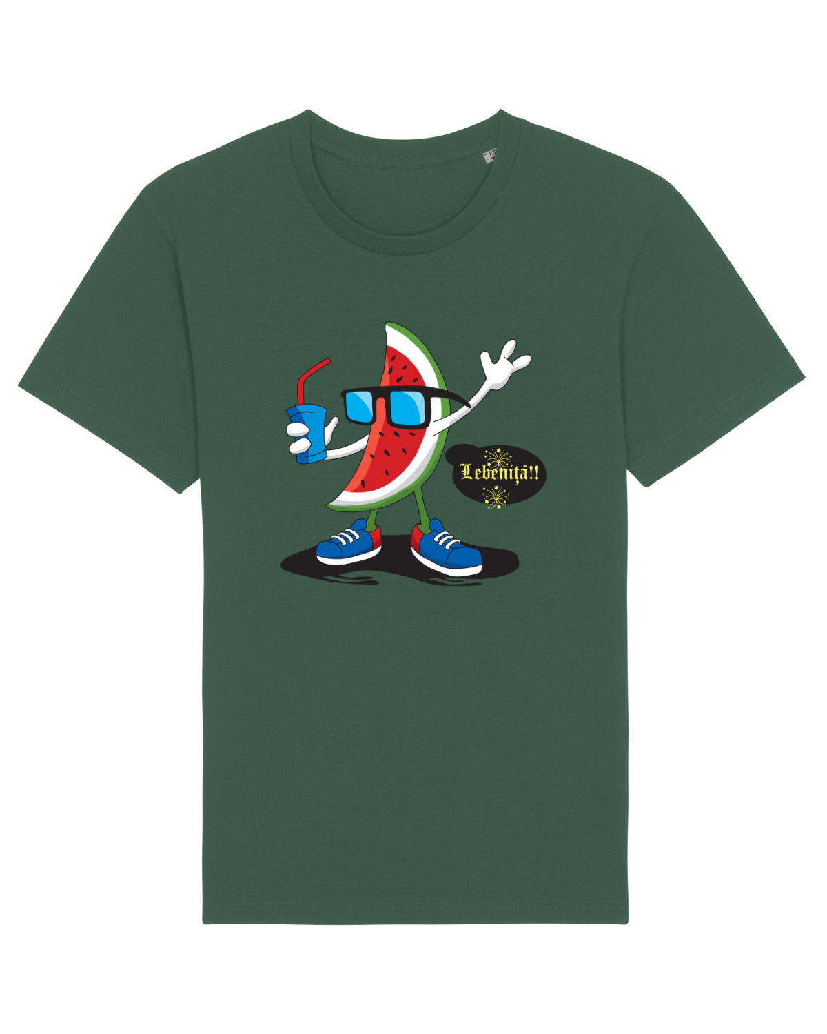 Tricou mânecă scurtă Unisex Rocker Bottle Green