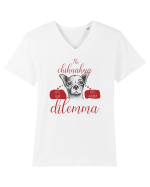 chihuahua dilemma Tricou mânecă scurtă guler V Bărbat Presenter