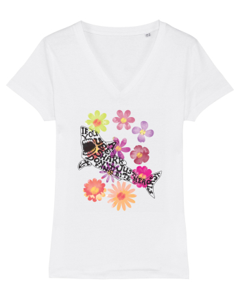 shark-flower White