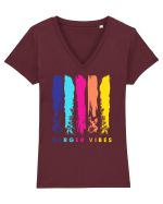 Burger Vibes Tricou mânecă scurtă guler V Damă Evoker