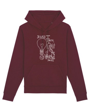 I am the light of the world. Burgundy