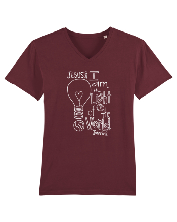I am the light of the world. Burgundy