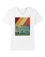 Retro Bucuresti Tricou mânecă scurtă guler V Bărbat Presenter