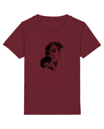 Sugar skull lady Burgundy