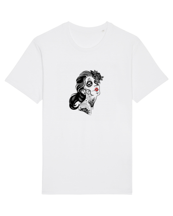 Sugar skull lady White