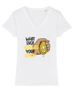 Squeeze your lemon Tricou mânecă scurtă guler V Damă Evoker