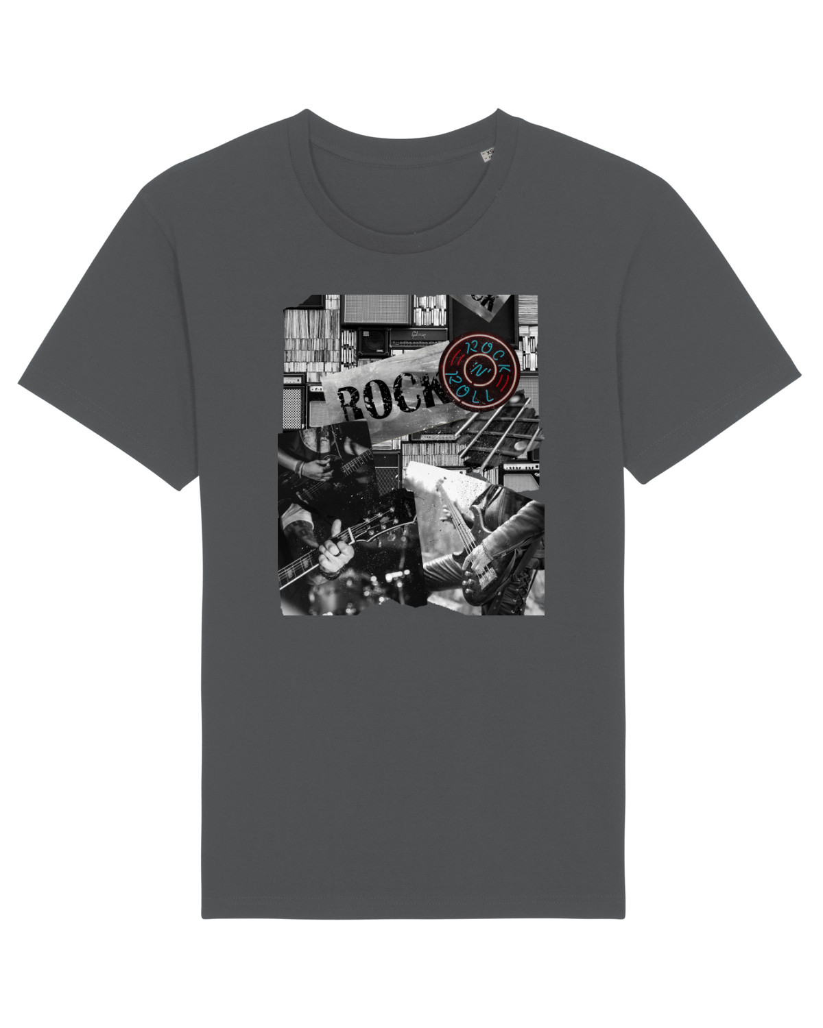 Tricou mânecă scurtă Unisex Rocker Anthracite