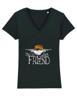 bee my friend Tricou mânecă scurtă guler V Damă Evoker