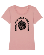 You're a FIRE STORM Tricou mânecă scurtă guler larg fitted Damă Expresser