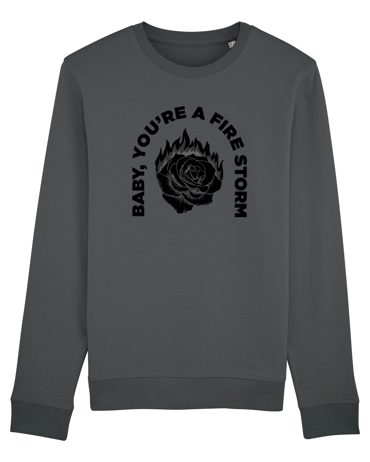 Bluză mânecă lungă Unisex Rise Anthracite